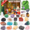 QianCannaor Adventskalender 2024 für Kristalle mit 24 Tage Weihnachtskalender Countdown, Natürlichen Mineralien und Edelsteine, Wissenschaftliches Weihnachts Geschenke (Adventskalender 2024)