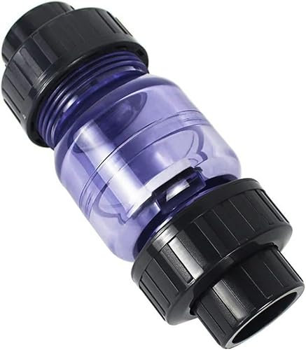 Rückschlagventil, transparentes Rückschlagventil, 25 mm 32 mm PVC-Wege-Rückschlagventil, Rohrverschraubung, Wasseranschluss für Gartenbewässerungsaquarium (Farbe: Grau, Größe: 32 mm) (Farbe: Grau, Grö