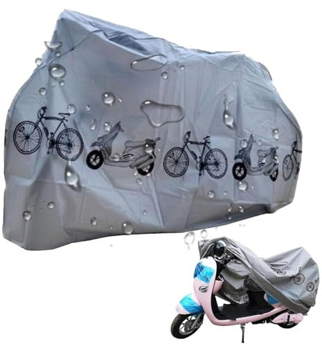 Copertura Bici Bicicletta,Copertura per Bicicletta,Telo Protettivo per Bicicletta,Copertura Biciclette da Esterno,Telo Bici Impermeabile per Esterno,Copribici Bici Impermeabile,1PC (Grigio)