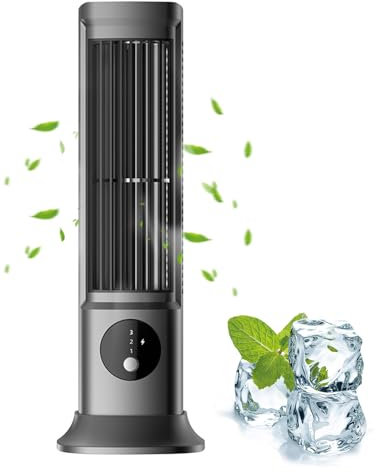 Klimaanlage Mobil, Klimaanlage Tragbare, Air Cooler Luftkühler Klein, 3 Windgeschwindigkeiten, für Zuhause/Büro