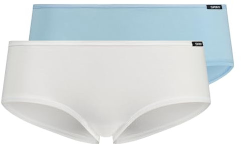 Skiny Damen Panty 2er Pack Cotton Advantage 082654 Gr. 42 in Angel Falls Selection