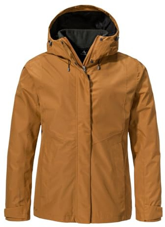 Schöffel Damen 3in1 Jacket Style Okere WMS, wasserdichte, atmungsaktive Outdoorjacke mit herausnehmbarer Fleecejacke, warme 3in1 Jacke mit verstellbarer Kapuze