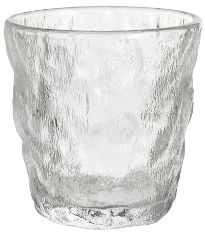 Baroni Home Set 6 pz di Bicchieri in Vetro Decorati con Rifiniture in Rilievo 30 CL, Bicchieri Eleganti Lavabili in Lavastoviglie, 8x8x10 cm, Effetto Ghiaccio