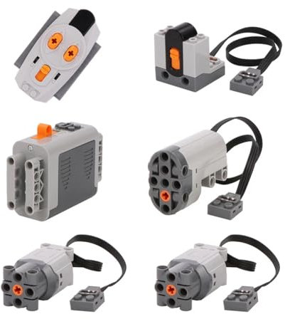 Dytabepl Servomoteur Fonction Kit, Moteur L, Servo Moteurs Électriques Blocs, Boîte à Piles - Télécommande IR Speed Récepteur - Blocs de Construction, Jouet électriqueCompatible avec Technic, Lego