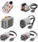 Dytabepl Servo Power Function Set, L Motor, Servomotor, Batteriebox, IR Speed Fernbedienung, Empfänger Bausteine, Elektrisch Spielzeug Motor Kompatibel mit Technic, Lego Technologieserie