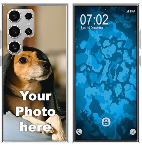 PhoneNatic personalisierte Handyhülle für Samsung Galaxy S25 Plus Custom Case transparent zum selbst gestalten mit eigenem Foto Bild Text individuell