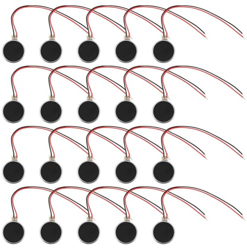 The Lord of the Tools 20pcs Mini Moteurs Vibrants 2 Broches DC3V 10x3 mm pour Réparation de Téléphones Portables Appareils électroniques (5cm)