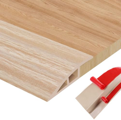 Perfil de Transición para Suelo, Tapajuntas Suelo Adhesivo in PVC Para Unir Juntas de Suelo y Umbrales de Alfombras Autoadhesivo