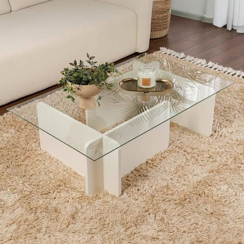 Dmora Couchtisch Itri 105x65x30h cm Weiß Zeitschriftenhalter