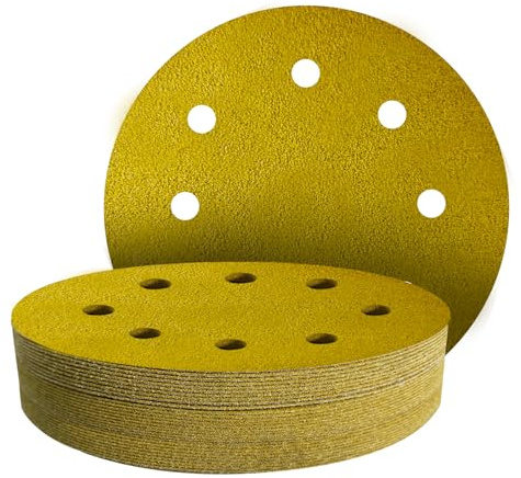 GZKTY Schleifpapier 180mm Klett K80, 30 Stück, 8 Loch - Schleifscheiben für Wandschleifer mit Absaugung