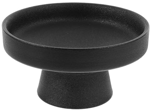 UPKOCH Frutero con Pie de Porcelana, Soporte Decorativo para Pasteles para Servir Snacks, Postres Y Frutas en Casa, 5, 11 Pulgadas, Negro