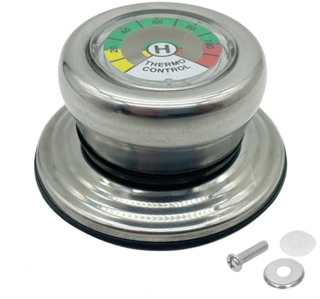 SueaLe Edelstahl Deckelknopf Mit Integrierter Thermometer Hitzesicherer Konstruktion Schnellanbau Für Kochtöpfe Edelstahl Kochdeckel Mit Temperaturanzeige