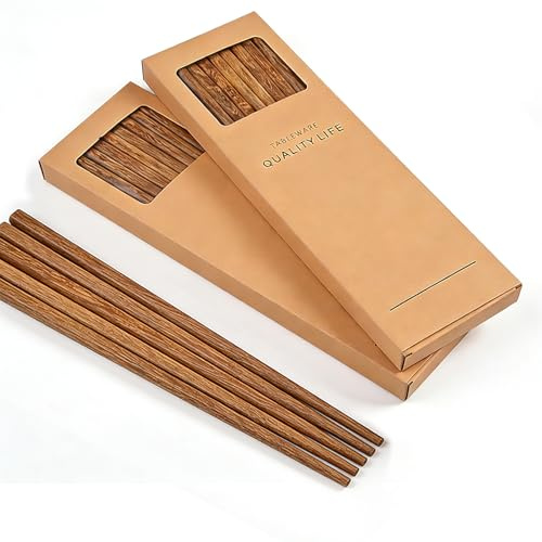 20 Pares Tradicional Palillos Sushi Japoneses Hashi Chopstick Chinos de Madera 24cm,Reutilizable,Bambú Natural,Varita para Cocina,Hogar,Hotel Restaurante