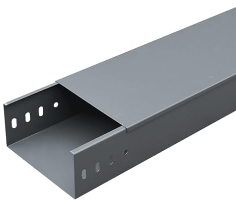 YZWZZXC Boden Kabelkanal, Kabelbrücken, Metall, Brandschutz, 100 cm Lang, für Den Innen und Außenbereich(75 * 50mm/3 * 2in)