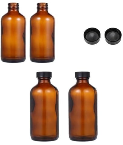 2 Stück Sprühflasche 240ml aus Glas und Kunststoff Braun, Wiederverwendbar