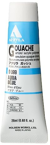 Holbein Acryla Gouache Aqua Blue (A) 20ml
