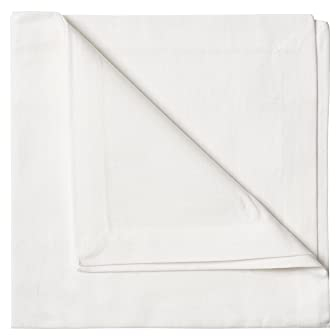 LINUM Robert 4er-Set Stoffservietten 45x45 cm, 100% Baumwolle, Maschinenwaschbar, Weiß