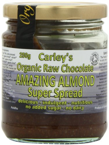 Carley's Organic Raw Chocolate and Almond Butter 250 g (Pack of 3