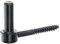 Alberts 306632 Gond à visser | crochet en J, avec filetage coupé | laquée noire | cote axe Ø16 mm | longueur 110 mm