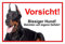 Melis-Folienwerkstatt Schild Warnschild Vorsicht freilaufender Hund – Dobermann Achtung Bissiger Hund – 20x30cm – S22B