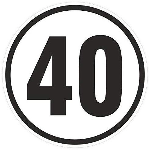 40 kmh Schild Auto LKW Trecker Anhänger Schlepper 20 cm Alu-Verbundmaterial