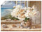 ARTLAND Wanddeko Poster & Kunstdrucke Wandposter 80x60 cm Fensterblick Fenster Strand Meer Küste Muscheln Maritim Stillleben K7BB