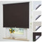 Liedeco® Rollo, Fenster Rollo, Spring-Rollo Mittelzugrollo / 92 x 180 cm (Breite x Höhe), braun/Thermo-Beschichtung, Verdunkelnd, Blickdicht/Breiten 60-200 cm/Variable Montage möglich