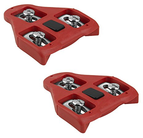 BV Fahrrad-Schuhplattenset, Pedalplatten Set Bewegungsfreiheit 9°, Look Delta System Compatible Road Cleats (9 Degree Float)