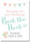 Purple Scrunch Pretty Bunting Beat the Heat Fan Table Sign For Hot Summer Wedding Abroad (AAA)