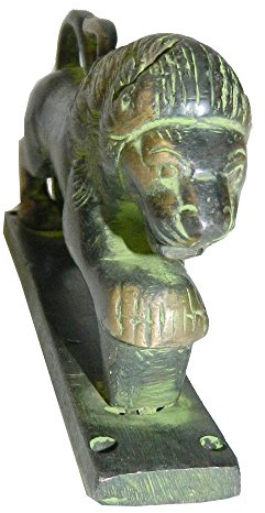 Türgriff Messing Löwe Knauf Skulptur Figurine Dekoration
