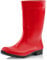 Ladeheid Stivali Pioggia Donna 100% Impermeabili Gomma Robusto e Confortevole Stivali Alti da Donna Scarpe Femminile LA-967 (Rosso/Nero 38 EU)