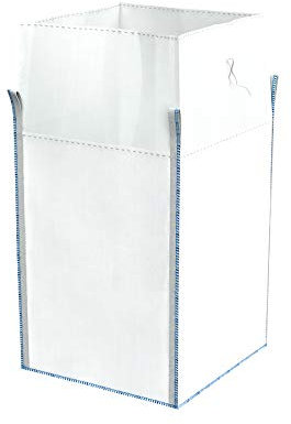 MiniEco Sac de Jardin en polypropylène, Certifié 1 tonne 1000kg Dimensions: 90x90x160cm, 4 sangles de Levage FIBC Big Bag Jumbo Recyclage De Déchets de Jardin a Débris