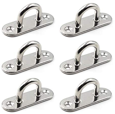 Decken Wandhalterung Haken Heavy Duty Anker 5mm 3/16 304 Edelstahl ideal für Yoga Schaukeln Hängematten/Boat Rigging/Marine Deck Hardware/Suspension Training Straps