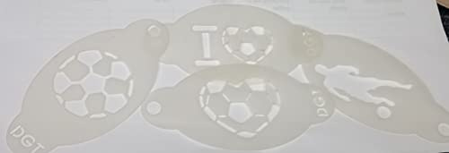 4 x football themed face painting stencils reusable many times sport soccer England Chelsea Man U Arsenal Liverpool Euros