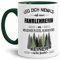 Tassendruck Berufe-Tasse Leg Dich Niemals mit Einer Fahrlehrerin an - Geschenk-Idee/Büro/Job/Arbeit/Witzig/Lustig/Innen & Henkel Dunkelgrün