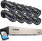 ZOSI 8 Channel Home Security Camera System with 1TB Hard Drive, H.265+5MP Lite CCTV DVR, 8 Weatherproof Surveillance Cameras, 80ft Night Vision, Security Security Camera System