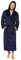 Vlazom Vestaglia Uomo Invernale Pile,Vestaglia Lunga Uomo Invernale con Cappuccio Vestaglia da Notte Uomo In Morbido Pile,XXL,B-Blu Navy