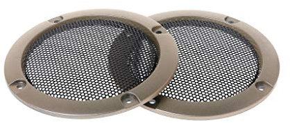 Huiingwen Lot de 2 grilles de haut-parleur pour caisson de basses de 3, grille de cadre, cercle décoratif