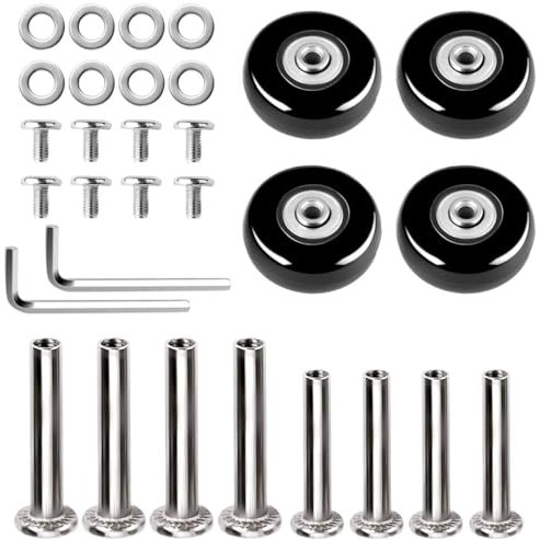 30stücke Teiliges Ersatzkit Für Kofferrollen Gummiräder Für Koffer Flexibel Und Langlebig Installieren Universelle Ersatzräder Für Gepäck