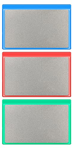 3 Pieces Credit Card Size Sharpening Stone 300# 600# 1000# Credit Card Diamond File Set Card Sized- Extra-Fine, Fine and Coarse Diamond