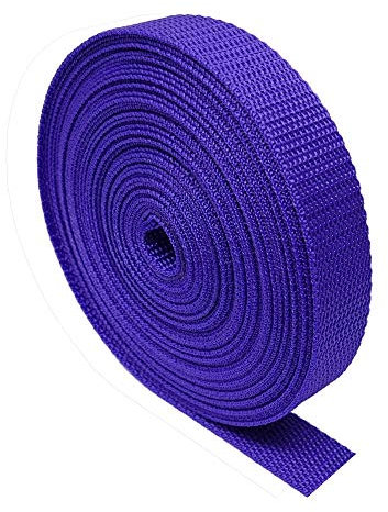Sangle de Sangle Robuste – 5 mètres – pour Sac à Dos/Sacs à Dos, Bagages, cargaisons, Ceintures (Violet, 25 mm)
