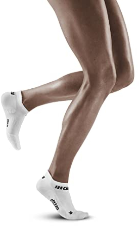 CEP - THE RUN COMPRESSION SOCKS NO SHOW für Damen | Extra Kurze Laufsocken mit Kompression in weiß | Regenerierende Kompressionssocken für Frauen | Gr. III | M