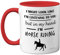 Stuff4 Horse Gifts for Women Men - in My Head I'm Horse Riding - Riding Gifts for Lovers, Mugs Girls, Rider 11oz Ceramic Dishwasher Safe Red Handle Mugs Cup