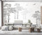 MIWEI Wallpaper Papier Peint Panoramique Croquis Simple Abstrait Arbre Gris Et Blanc Papier Peint Nature Intissé Murale Chambre Salon -MIWEI Wallpaper-034-250cmx175cm