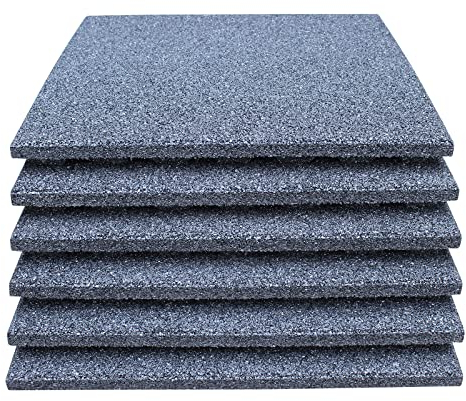 LANDGRID 6X Fallschutzmatten 50x50x4cm Schwarz Kindermatte Spielmatte Gymnastikmatte Kinderturnen Yoga Workout