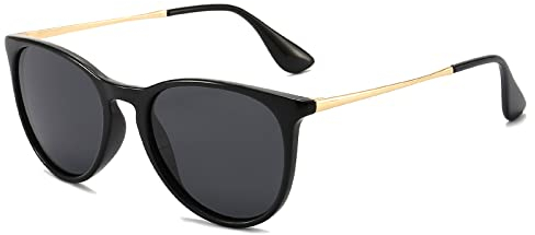 Long Keeper Retro Runde Sonnenbrille Damen Polarisiert Sonnenbrille Vintage Rund Unisex Polarisierte Sonnenbrillen Damen Herren UV400