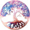 Wanddeko Aus Metall, Baum Des Lebens Wanddeko Bunt Baum Wanddekoration Deko, Wandkunst Hängende Dekoration Tree of Life Wooden Wall Decoration, Geometrische Ornamente Geburtstagsgeschenk (28CM)