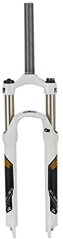 HSQMA Mountainbike Federgabel 24 Zoll Mechanische MTB-Gabel 100mm Federweg Scheibenbremse Schnellspanner 1-1/8'' Gerades Rohr Manuelle Verriegelung (Color : 24inch White)
