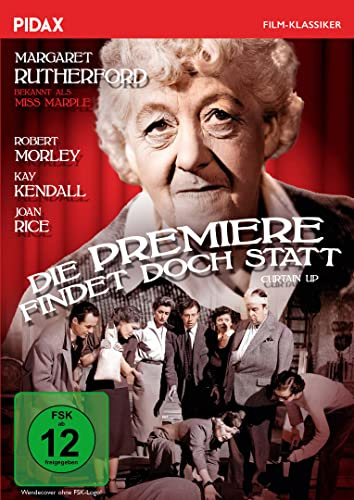 Die Premiere findet doch statt (Curtain Up) / Turbulente Komödie mit Margaret Rutherford (bekannt als MISS MARPLE) (Pidax Film-Klassiker)