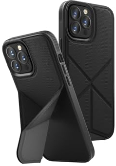 Uniq Coque Hybride pour iPhone 14 Pro Max Magclick Charge Transforma Noir ébène